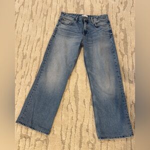 Zara Mid-Rise Wide Leg Jeans